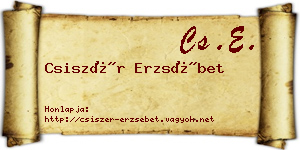 Csiszér Erzsébet névjegykártya